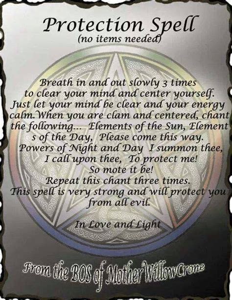 Wiccan enchantments for protection